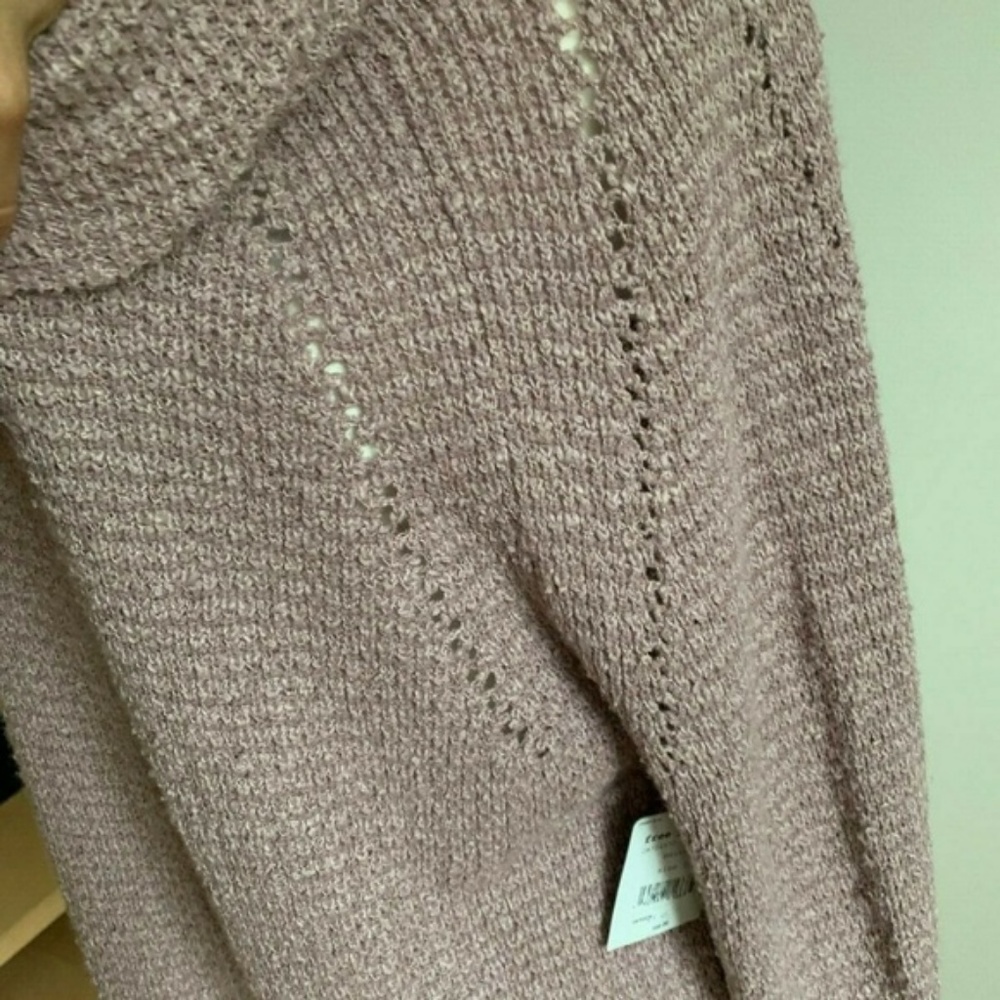 Free people BNWT "by your side" sweater Mauve - Picture 5 of 8